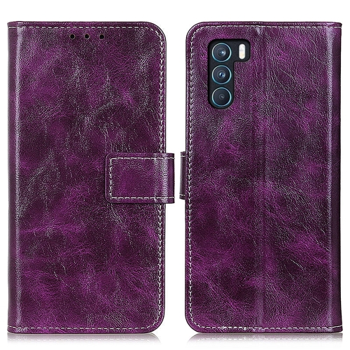 

For OPPO K9 Pro Retro Crazy Horse Texture Horizontal Flip Leather Case with Holder & Card Slots & Photo Frame & Wallet(Purple)