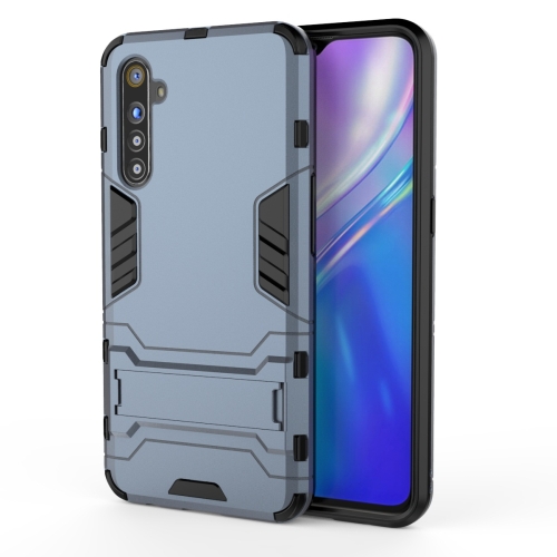 

For OPPO Realme XT & K5 Shockproof PC + TPU Protective Case with Holder(Navy Blue)