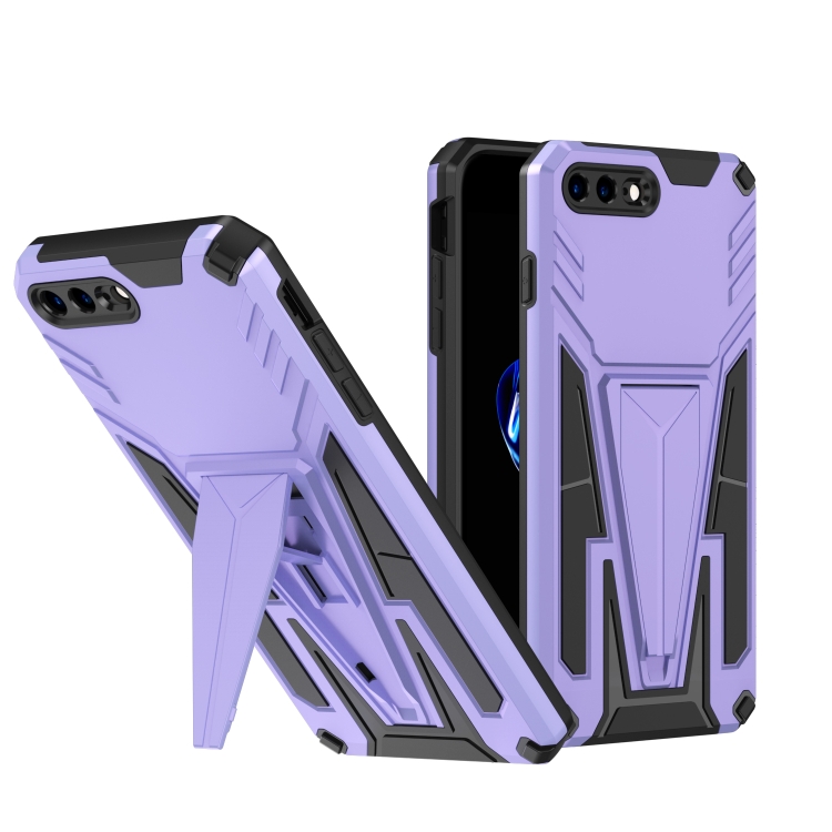 

Super V Armor PC + TPU Shockproof Case with Invisible Holder For iPhone 8 Plus / 7 Plus(Purple)
