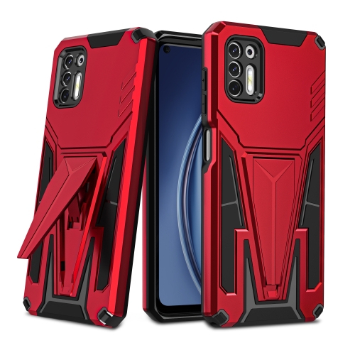 

For Motorola Moto G Stylus 2021 Super V Armor PC + TPU Shockproof Case with Invisible Holder(Red)