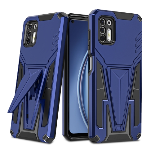 

For Motorola Moto G Stylus 2021 Super V Armor PC + TPU Shockproof Case with Invisible Holder(Blue)