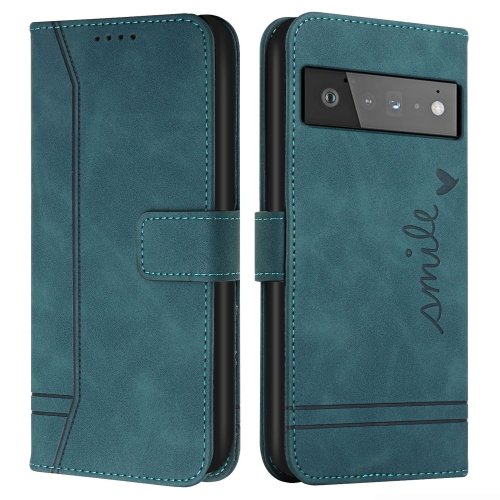 

For Google Pixel 6 Pro Retro Skin Feel Horizontal Flip Soft TPU + PU Leather Case(Dark Green)