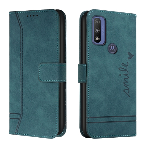 

For Motorola Moto G Pure Retro Skin Feel Horizontal Flip Soft TPU + PU Leather Case(Dark Green)