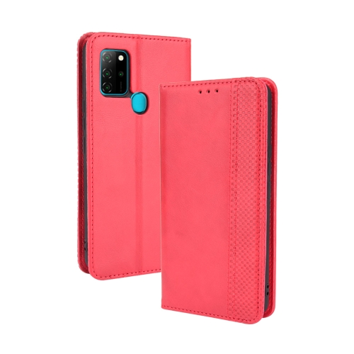 

For BLU G91 Magnetic Buckle Retro Crazy Horse Texture Horizontal Flip Leather Case with Holder & Card Slots & Photo Frame(Red)