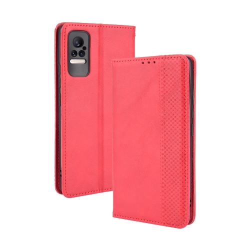 

For Xiaomi Civi Magnetic Buckle Retro Crazy Horse Texture Horizontal Flip Leather Case with Holder & Card Slots & Photo Frame(Red)