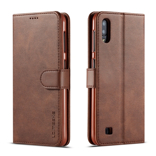 

For Galaxy A10 / M10 LC.IMEEKE Calf Texture Horizontal Flip Leather Case, with Holder & Card Slots & Wallet(Brown)