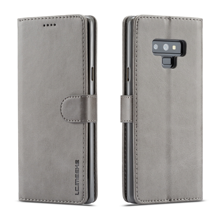 

For Galaxy Note 9 LC.IMEEKE Calf Texture Horizontal Flip Leather Case, with Holder & Card Slots & Wallet(Grey)