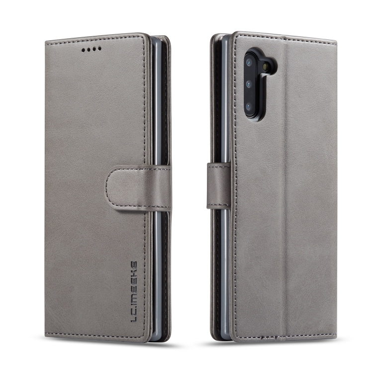 

For Galaxy Note 10 LC.IMEEKE Calf Texture Horizontal Flip Leather Case, with Holder & Card Slots & Wallet(Grey)