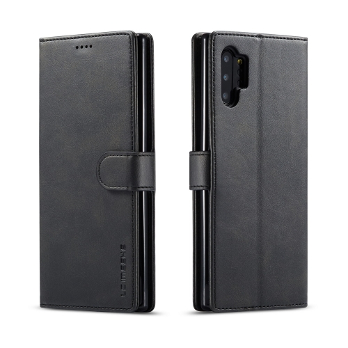 

For Galaxy Note 10 Plus LC.IMEEKE Calf Texture Horizontal Flip Leather Case, with Holder & Card Slots & Wallet(Black)