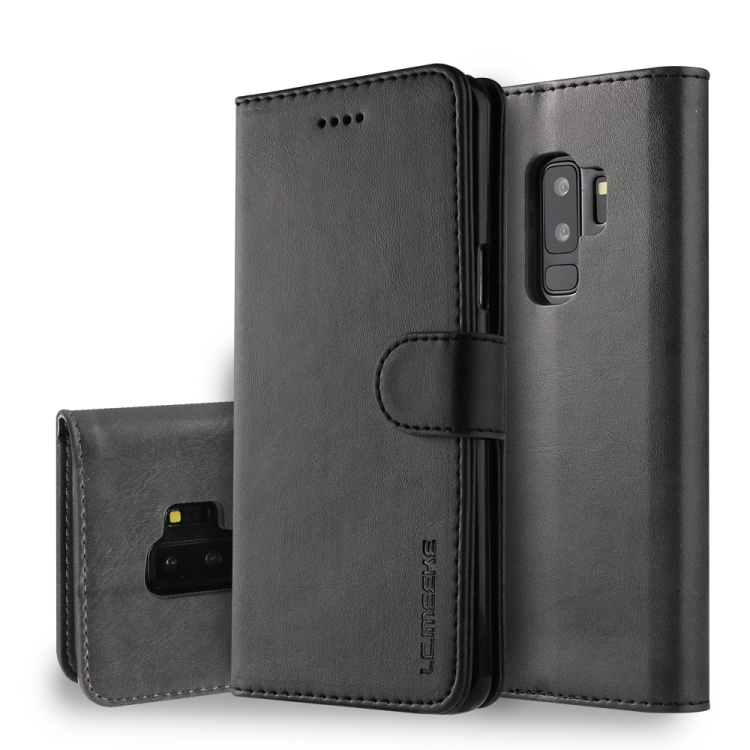 

For Galaxy S9 Plus LC.IMEEKE Calf Texture Horizontal Flip Leather Case, with Holder & Card Slots & Wallet(Black)