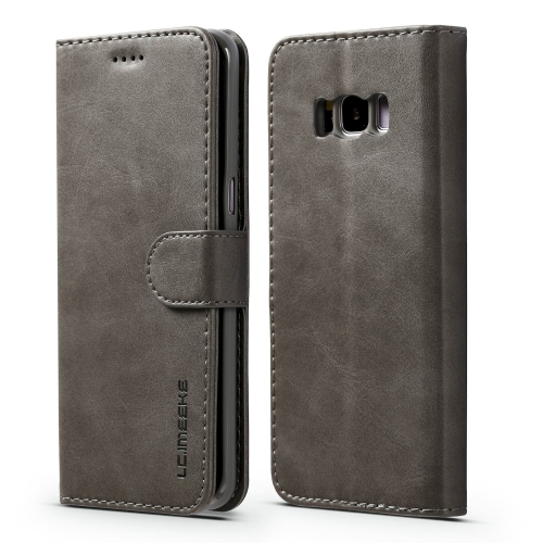 

For Galaxy S8 Plus LC.IMEEKE Calf Texture Horizontal Flip Leather Case, with Holder & Card Slots & Wallet(Grey)