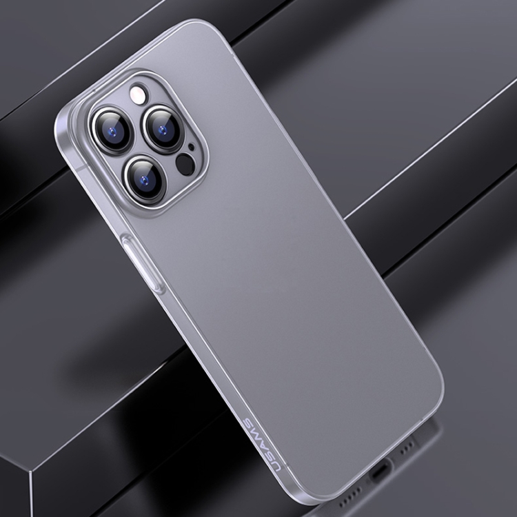 

USAMS US-BH778 Gentle Serie Ultra-thin Frosted Full Coverage Protective Case For iPhone 13 Pro(Foggy White)