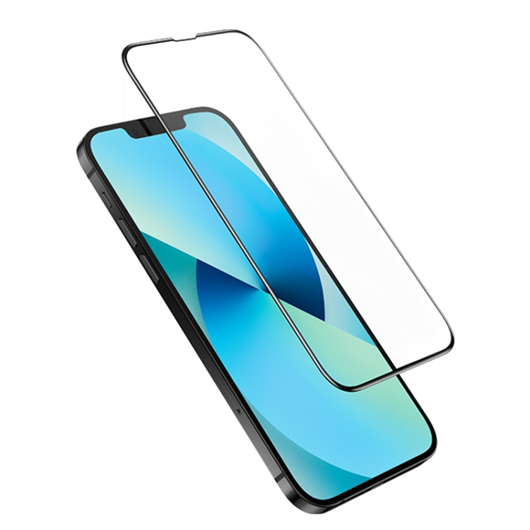 

USAMS US-BH784 0.33mm Silk Screen Full Screen Tempered Glass Film For iPhone 13 mini(Black)