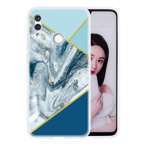

For Huawei Honor 10 Lite Geometric Marble Series Frosted Translucent TPU Protective Case(Rust)