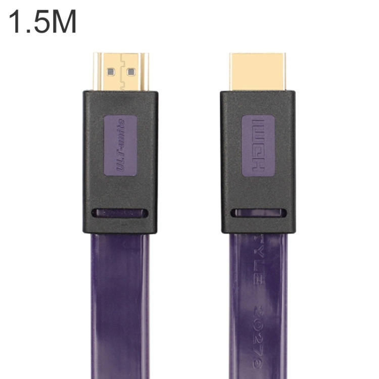 

ULT-unite 4K Ultra HD Gold-plated HDMI to HDMI Flat Cable, Cable Length:1.5m(Transparent Purple)