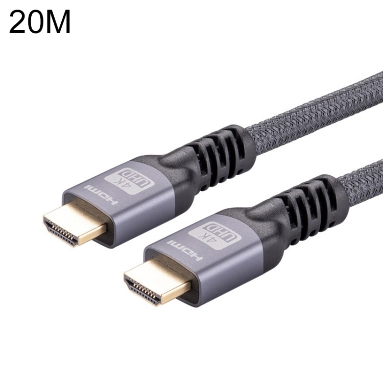 

HDMI 2.0 Male to HDMI 2.0 Male 4K Ultra-HD Braided Adapter Cable, Cable Length:20m(Grey)