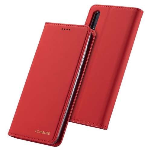 

For Galaxy A70 LC.IMEEKE LC-002 Series Skin Hand Feeling PU + TPU Horizontal Flip Leather Case with Holder & Card Slot & Wallet(Red)