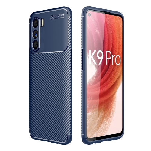 

For OPPO K9 Pro Carbon Fiber Texture Shockproof TPU Case(Blue)