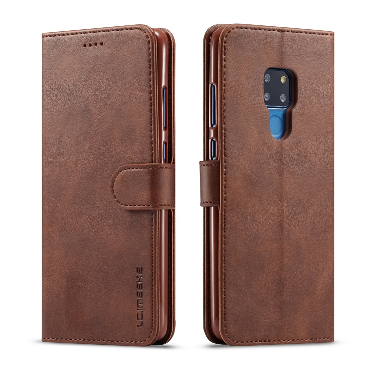 

For Huawei Mate 20 LC.IMEEKE Calf Texture Horizontal Flip Leather Case, with Holder & Card Slots & Wallet(Brown)