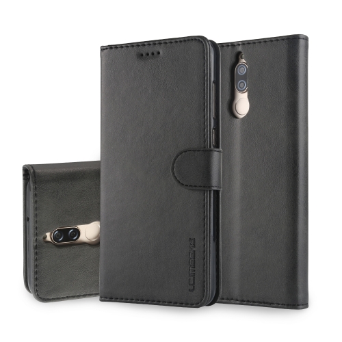 

For Huawei Mate 10 Lite / Maimang 6 LC.IMEEKE Calf Texture Horizontal Flip Leather Case, with Holder & Card Slots & Wallet(Black)
