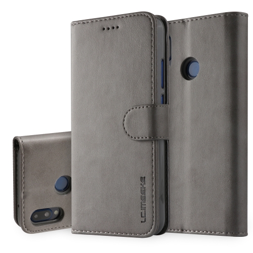 

For Huawei P20 Lite / Nova 3e LC.IMEEKE Calf Texture Horizontal Flip Leather Case, with Holder & Card Slots & Wallet(Grey)