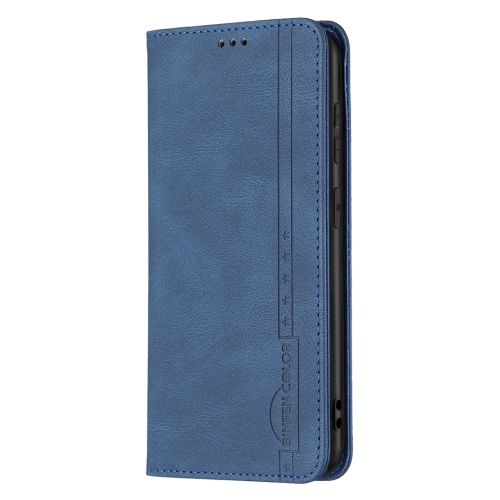 

For Samsung Galaxy A31 Magnetic RFID Blocking Anti-Theft Leather Case with Holder & Card Slots & Wallet(Blue)