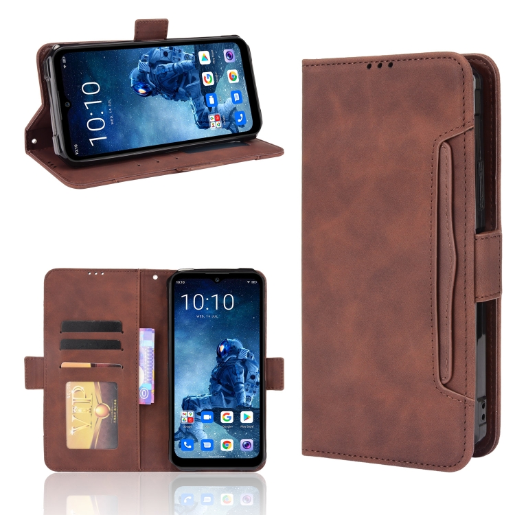 

For Oukitel WP13 5G Skin Feel Calf Pattern Horizontal Flip Leather Case with Holder & Card Slots & Photo Frame(Brown)
