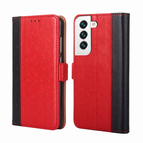 

For Samsung Galaxy S22 5G Ostrich Texture Horizontal Flip Leather Case with Holder & Card Slots & Wallet(Red)