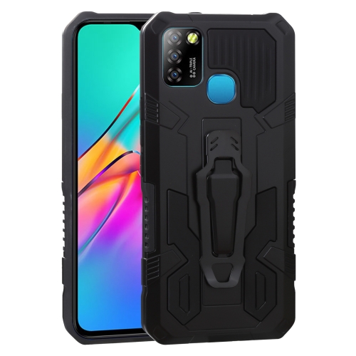 

For Infinix Smart 5 Armor Warrior Shockproof PC + TPU Protective Case(Black)