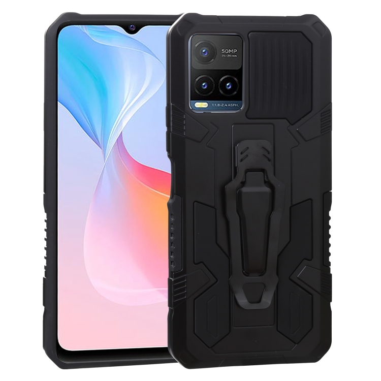 

For vivo Y21s Armor Warrior Shockproof PC + TPU Protective Case(Black)