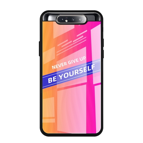 

For Galaxy A80 / A90 Shockproof PC + TPU + Glass Protective Case(Pink)