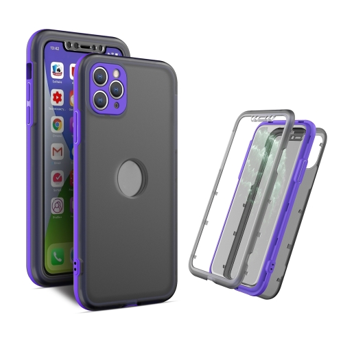 

Skin Feel 360 Degrees Full Package PC + TPU Combination Phone Case For iPhone 13 Pro Max(Purple)