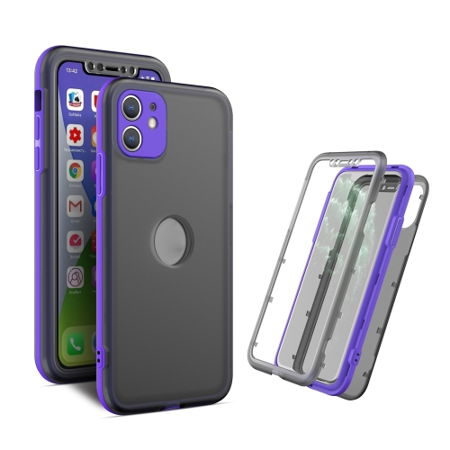 

Skin Feel 360 Degrees Full Package PC + TPU Combination Phone Case For iPhone 12(Purple)