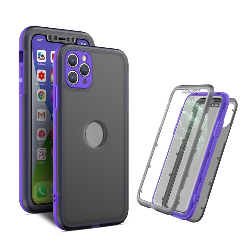 

Skin Feel 360 Degrees Full Package PC + TPU Combination Phone Case For iPhone 11 Pro Max(Purple)