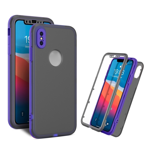 

Skin Feel 360 Degrees Full Package PC + TPU Combination Phone Case For iPhone XS Max(Purple)