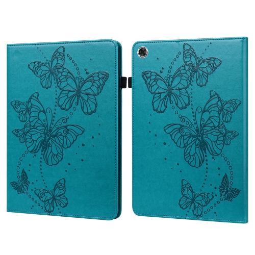 

For Lenovo Tab M10 Plus / Tab M10 FHD Plus 10.3 inch TB-X606F TB-606X Embossed Butterfly Pattern Horizontal Flip Leather Tablet Case(Blue)