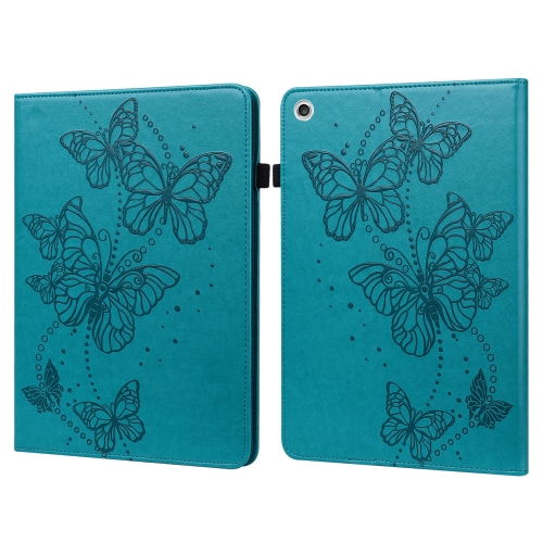 

For Lenovo Tab M10 TB-X505L / TB-X505F / TB-X605L / TB-X605F & P10 TB-X705F / TB-X705L Embossed Butterfly Pattern Horizontal Flip Leather Tablet Case(Blue)