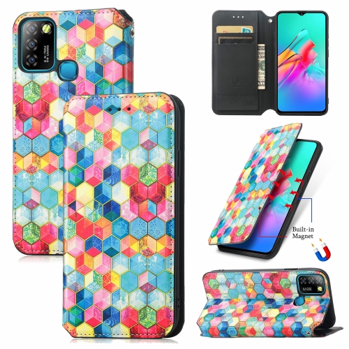 

For Infinix Smart 5 Colorful Magnetic Horizontal Flip Leather Phone Case with Holder & Card Slot & Wallet(Magic Space)