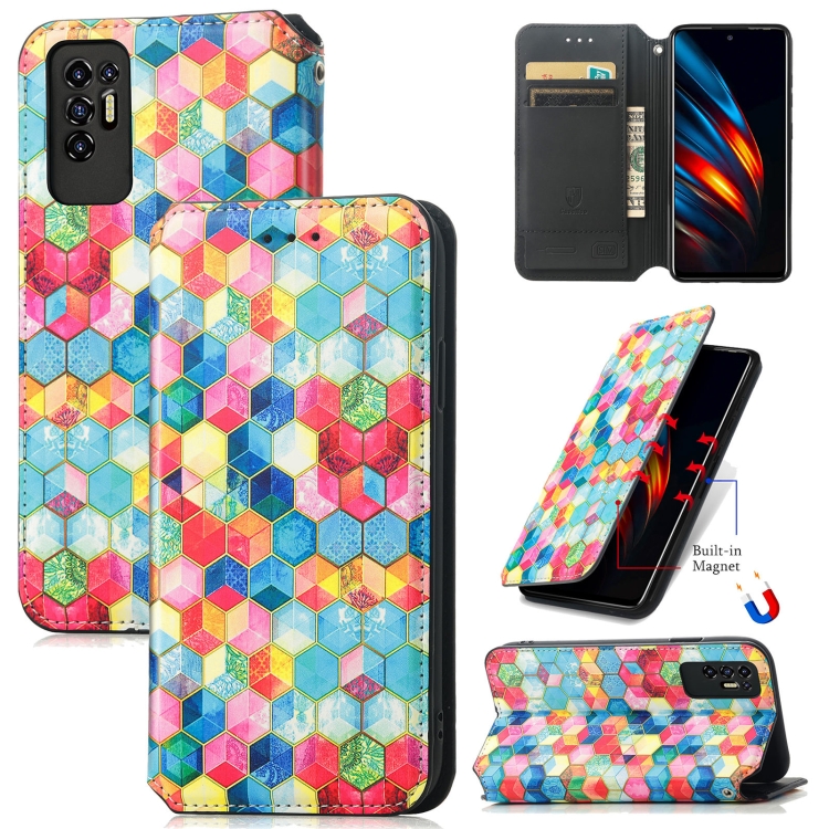 

For Tecno Pova 2 Colorful Magnetic Horizontal Flip Leather Phone Case with Holder & Card Slot & Wallet(Magic Space)