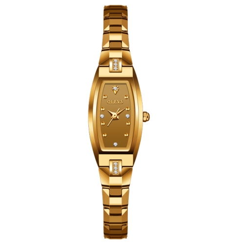 

OLEVS 5501 Diamond Small Dial Tungsten Steel Bracelet Quartz Watch for Ladies(Gold)