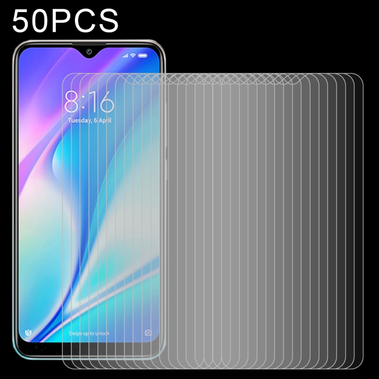 

For Xiaomi Redmi 8A Pro 50 PCS 0.26mm 9H 2.5D Tempered Glass Film