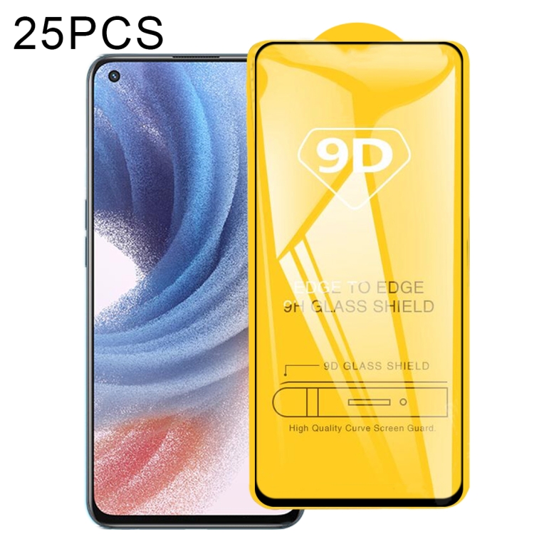 

For OPPO K9 Pro 25 PCS 9D Full Glue Full Screen Tempered Glass Film