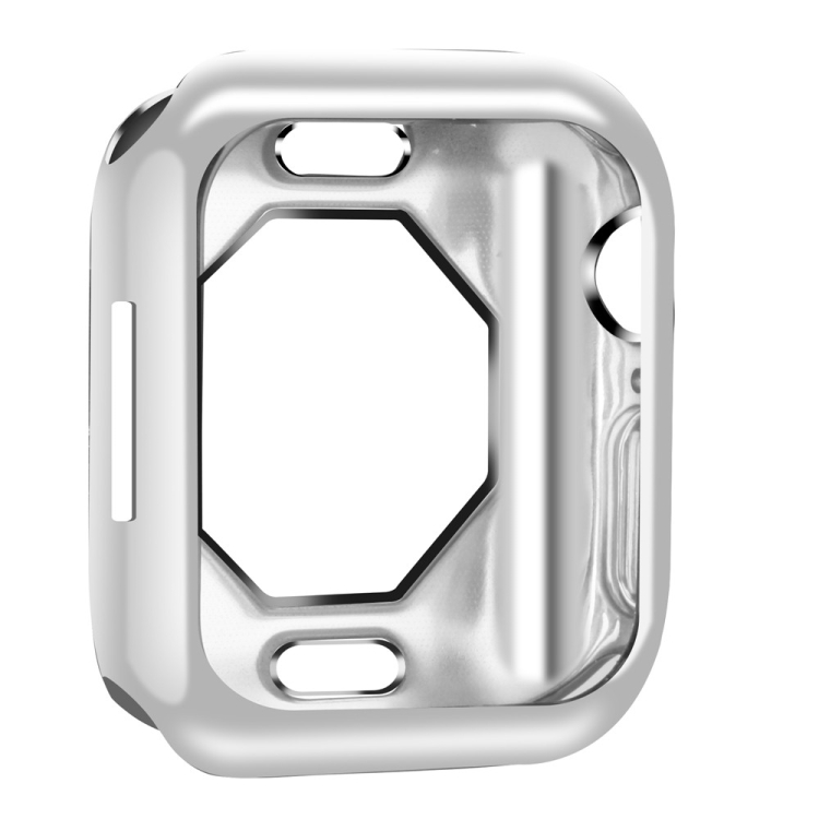

Shockproof TPU Electroplate Protective Case For Apple Watch Series 7 41mm(Silver)