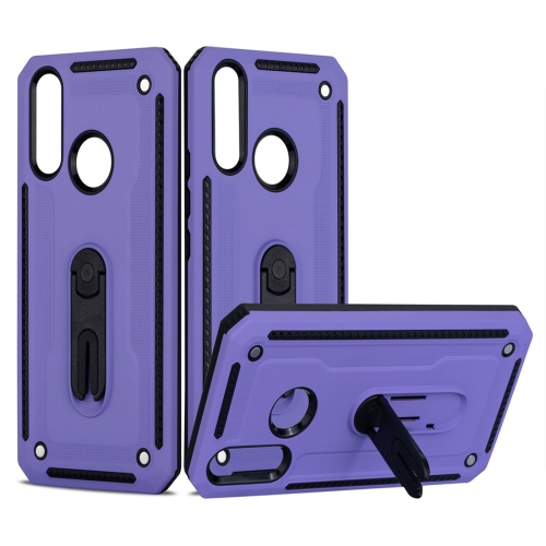

For Vivo V17 Shockproof PC + TPU Protective Case with 360 Degree Rotating Holder(Purple)