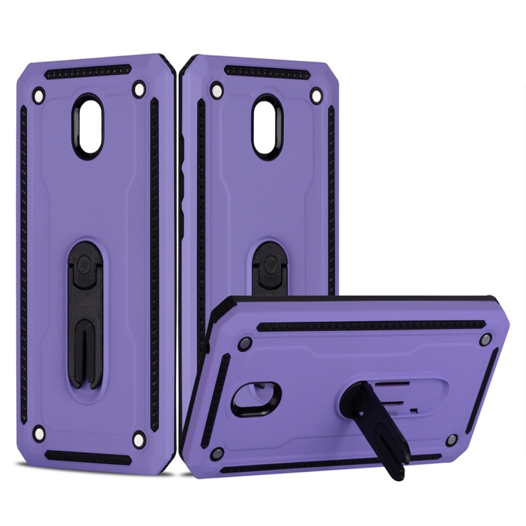 

For Xiaomi Redmi 8A Shockproof PC + TPU Protective Case with 360 Degree Rotating Holder(Purple)