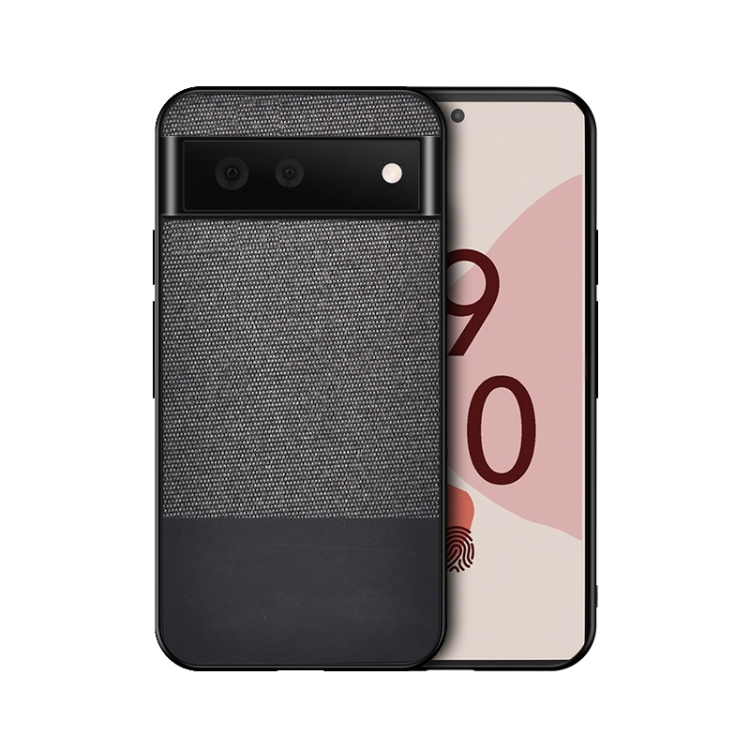 

For Google Pixel 6 Pro Shockproof Splicing PU + Cloth Protective Case(Black)