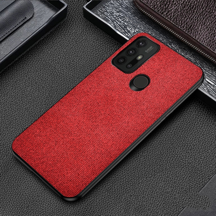 

For Motorola Moto G30 Shockproof Cloth Texture PC + TPU Protective Case(Red)