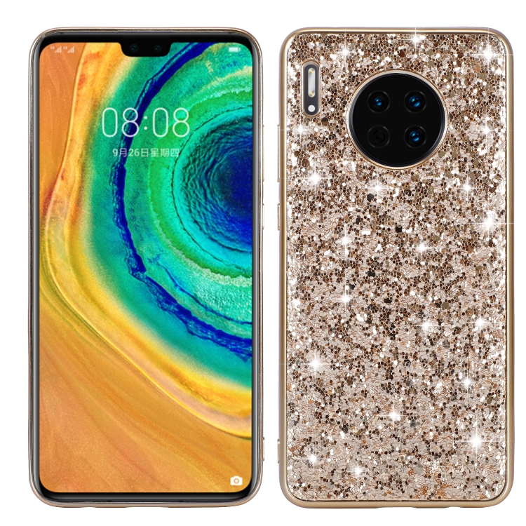 

For Huawei Mate 30 Glittery Powder Shockproof TPU Case(Gold)