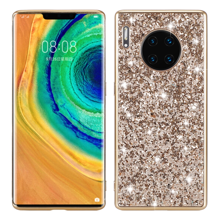

For Huawei Mate 30 Pro Glittery Powder Shockproof TPU Case(Gold)