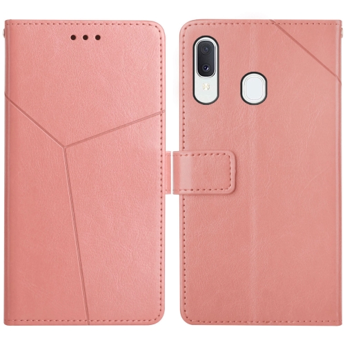 

For Samsung Galaxy A40 Y Stitching Horizontal Flip Leather Case with Holder & Card Slots & Wallet & Photo Frame(Rose Gold)